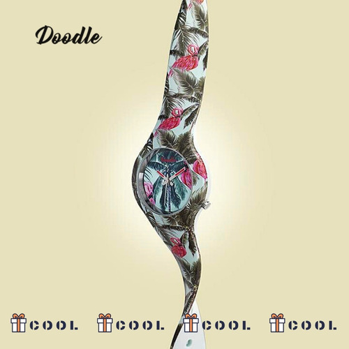 Imagen 2 de 5 de Reloj Mujer Doodle Watch Tropical Beauty Analogico