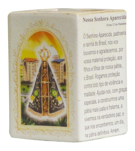 Enfeite Decorativo Nossa Senhora Aparecida Suporte De Velas