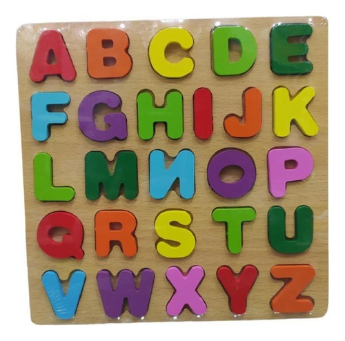 Tabla Encajar Números Letras Mayúsculas Montessori Colegio