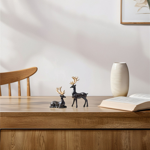 Nuevo Adornos De Origami Con Forma De Alces, 2 Unidades