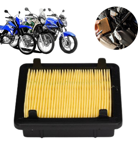 Elemento Filtro De Ar Motos Yamaha Fazer 250 Xtz Lander 250