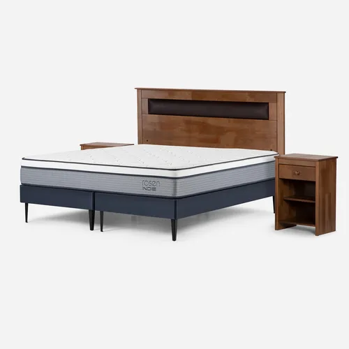 Cama Europea Rosen Indie King + Muebles Ferrara