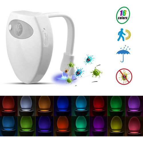 . Carga Usb De Luz Uv De Luz Nocturna De Baño De 16 Colores