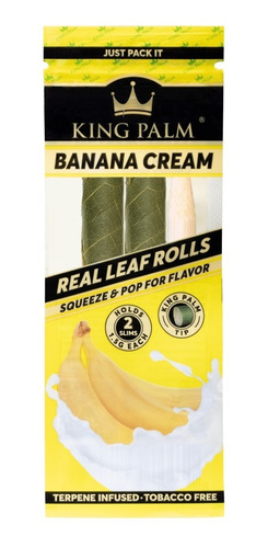 Imagen 1 de 6 de 2 Slim Rolls Banana Cream King Palm - Blunt Conos Hojillas 
