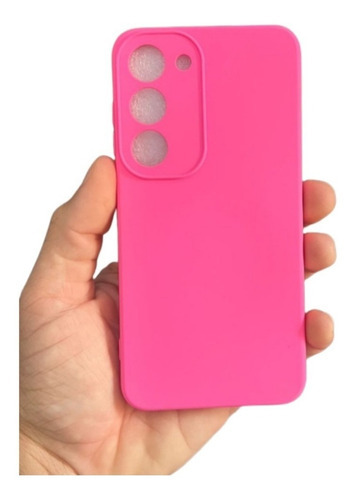 Capa Capinha Case Aveludada Compatível Com S23 Plus Cor Rosa-pink S23 Plus 6.6