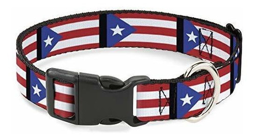 Buckle-down Cat Collar Breakaway Puerto Rico Flag Repeat Bla