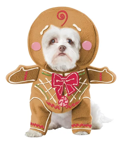 Disfraz Para Perro Mediano Beige De Galleta De Jengibre