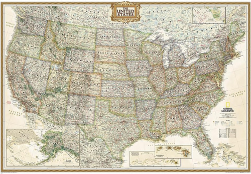 Libro: National Geographic United States Wall Map - Executiv