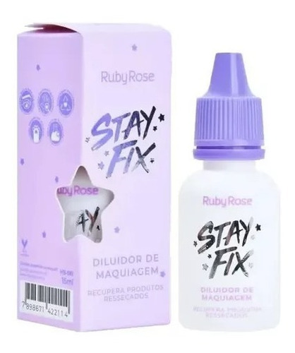 Diluidor De Maquiagem Stay Fix 15ml Ruby Rose