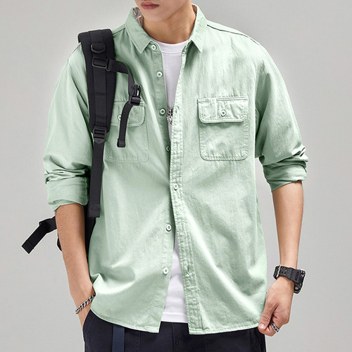 Camisa Casual De Algodón Para Hombre, Sobrecamisa, Camisas C