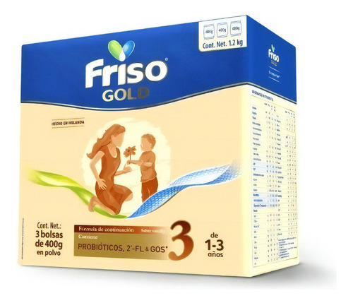 Leche de fórmula en polvo Friso Gold 3 en caja de 1.2kg - 12 meses a 3 años