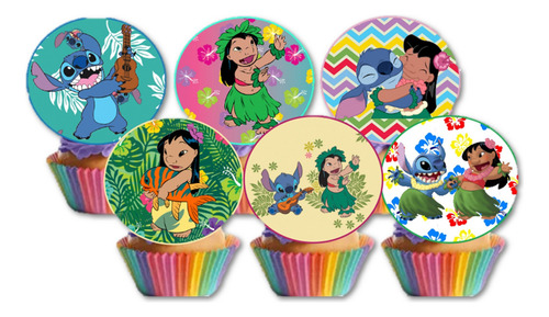 Globos Combo 41 Art De Lilo Y Stitch, Bolsitas, Banderin Surtido Lilo Y Stitch