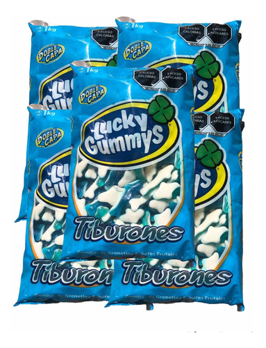 Gomitas Lucky Gummys Tiburones 5 Kg 