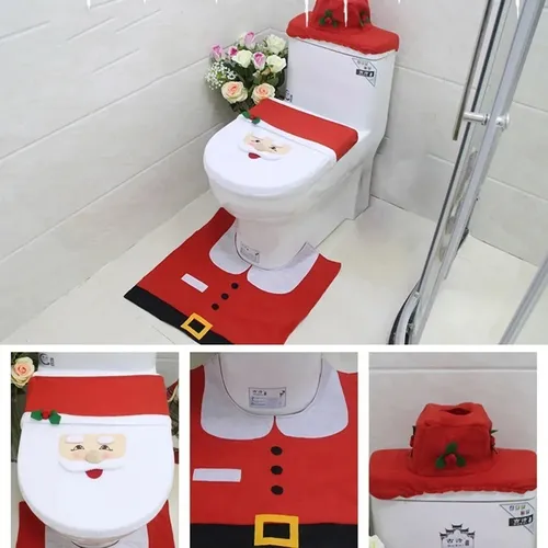 Set Fundas Navidad Baño Decoración Navideña