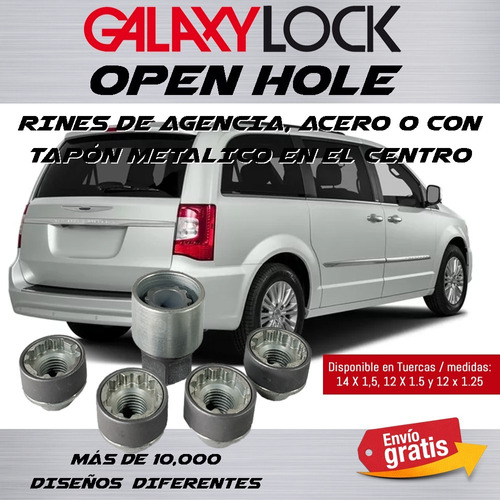 Tuercas Galaxylock Open Hole Town & Country Color Cromo