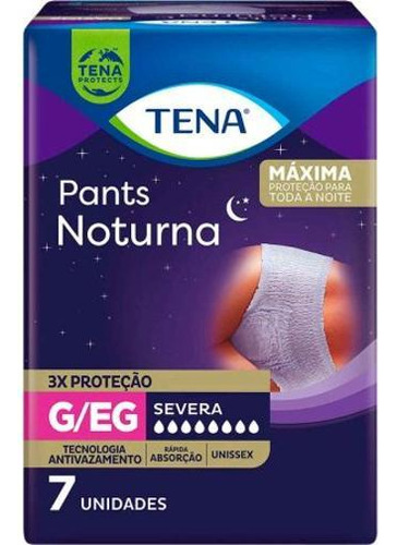 Fralda Geriatrica Tena Pant Noturna G/eg 7un