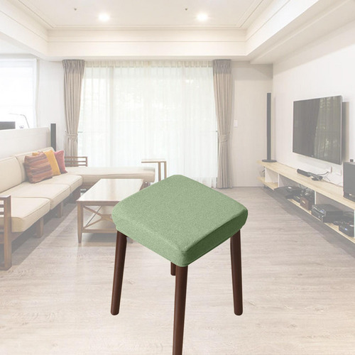 Taburete De Tocador Elástico Funda De Asiento Funda Verde A