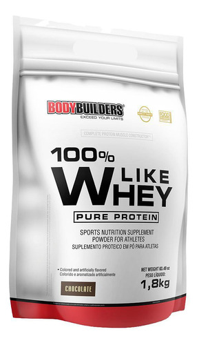 100% Like Whey 1.8kg Bodybuilders - Sabor Chocolate