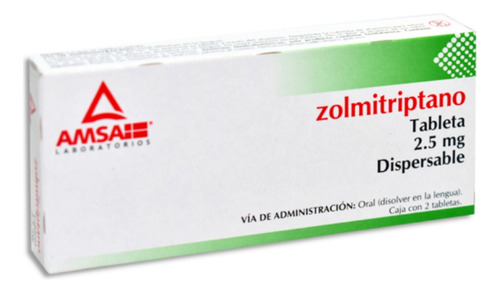 Zolmitriptano 2.5 Mg Caja Con 2 Tabletas Dispersables Amsa