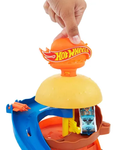 Pista Hot Wheels Autoservicio De Hamburguesa Hw City