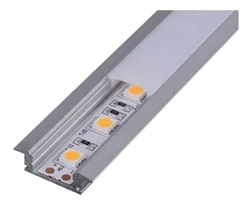 Imagen 1 de 3 de Perfil De Aluminio Para Luz Led Embutir Marca Bari