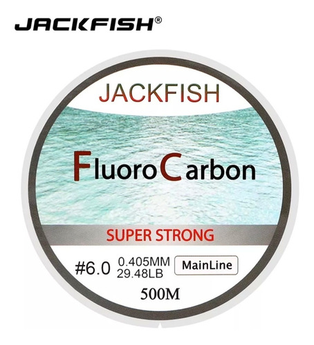 Línea De Pesca Fluorocarbon Jack Fish 0.33mm/0.40mm-500mts