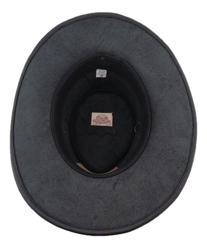 Imagen 3 de 3 de Sombrero Explorador De Piel Trenzas Canyon Hats Color Negro
