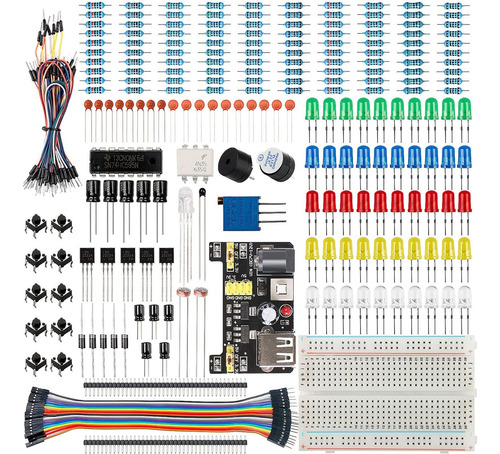 Kit Básico De Inicio Para Arduino, Breadboard, Fuente De Ali