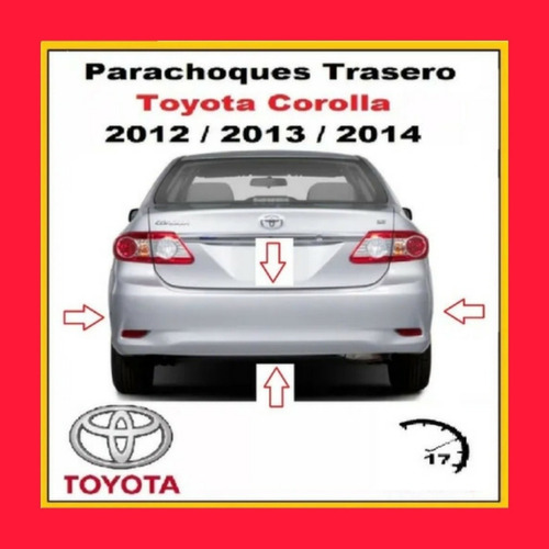 Parachoque Toyota Corolla 2012 2013-2014 Aniversario 