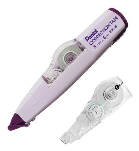 Imagen 2 de 6 de Corrector En Cinta 2 En 1 Blíster Violeta 1 U-ztp205bp-m2
