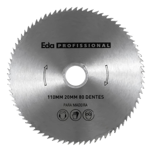 Disco De Serra 110mm 80 Dentes Eda Profissional Para Madeira