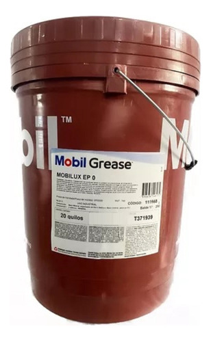 Graxa Mobil Mobilgrease Mobilux Ep 0 - Balde 20kg