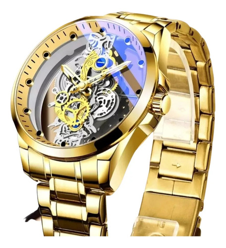 Reloj Moda Automático Transparente Esqueleto For Hombre