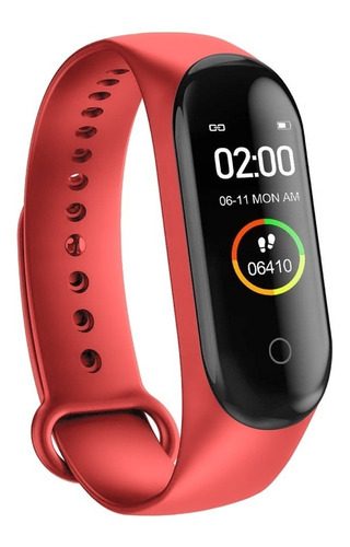 Imagen 1 de 1 de Smartwatch M6 Smartband Rojo Bluetooth Ade
