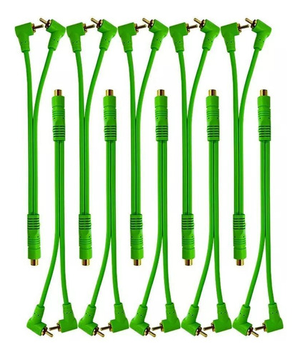 Kit 10 Cabo Y 2mx1f 100p Verde Emborrachado Technoise 5mm