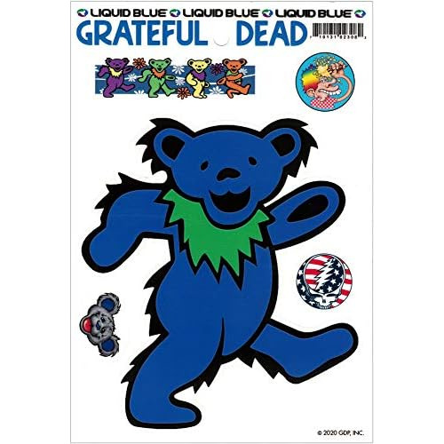 Grateful Dead  Dancing Bear  Adhesivo Parachoques/calco...