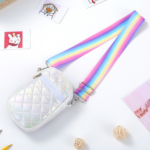 Bonita Cartera Bandolera Para Niña A La Moda Con Cinta Color