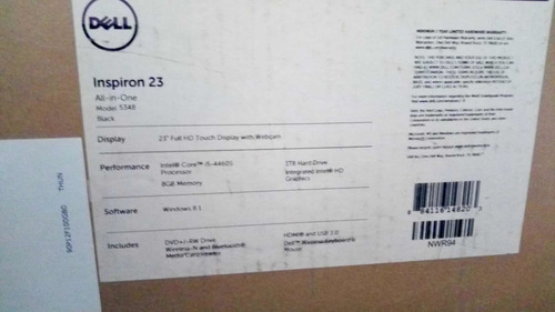 Dell Inspiron All In One 23 Intel I5 16gb Touch Impecable!