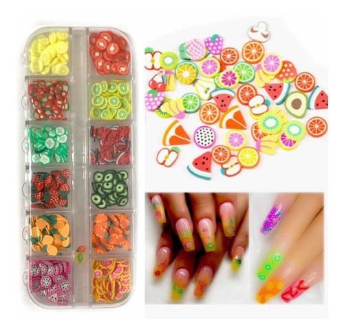 Decoración Mix De Frutas Para Uñas Nail Art Manicura