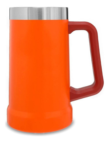 Caneca Térmica De Cerveja 709 Ml - Premium - Ice Laranja