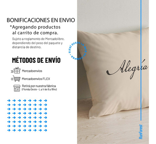 Imagen 6 de 6 de Fundas De Almohadones Tusor 50x70 70x50 2 Unidades