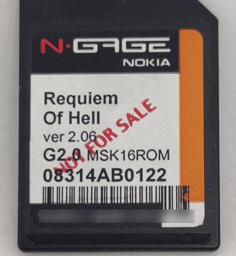 Requiem Of Hell Para Nokia Ngage N-gage Solo Tarjeta Raro