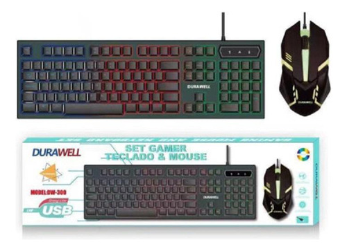 Kit Durawell Gamer: Teclado Semi-mecânico + Mouse Led