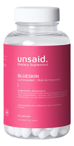 Blueskin Unsaid Antiinflamatorio Natural Sabor No Aplica