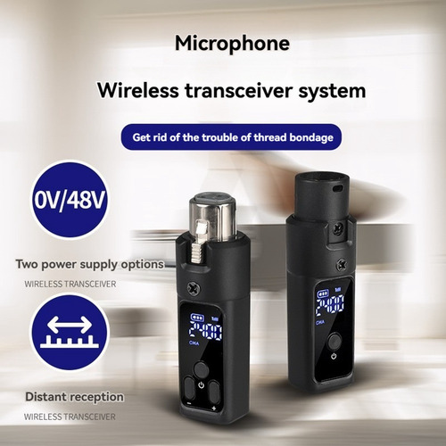 Transmisor Recargable Xlr De Micrófono Inalámbrico