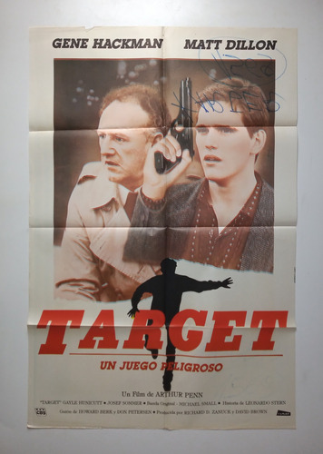 Afiche Cine Target Gene Hackman Matt Dillon Arthur Penn
