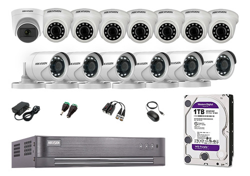 Kit 14 Cámaras Seguridad Hd Disco1tb 1 Cámara Micrófono