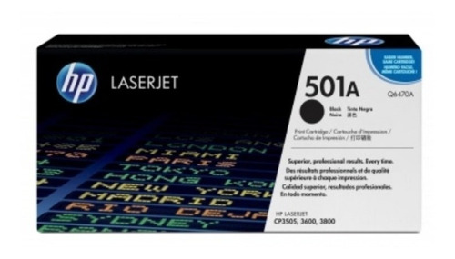 Toner Hp 501a Original Negro