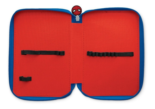Imagen 4 de 8 de Cartuchera 2 Pisos Hombre Araña Spiderman Tapa Reversible