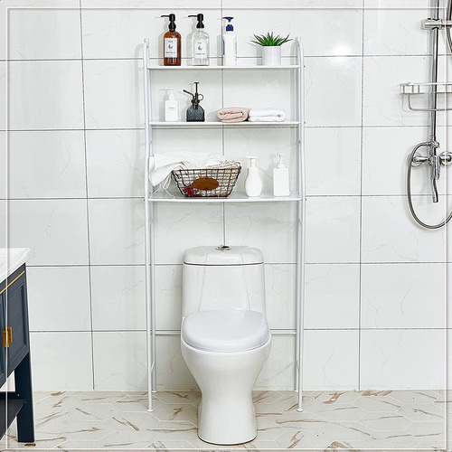 Estantes Armario Mueble Organizador Baño Inodoro Metal Acero